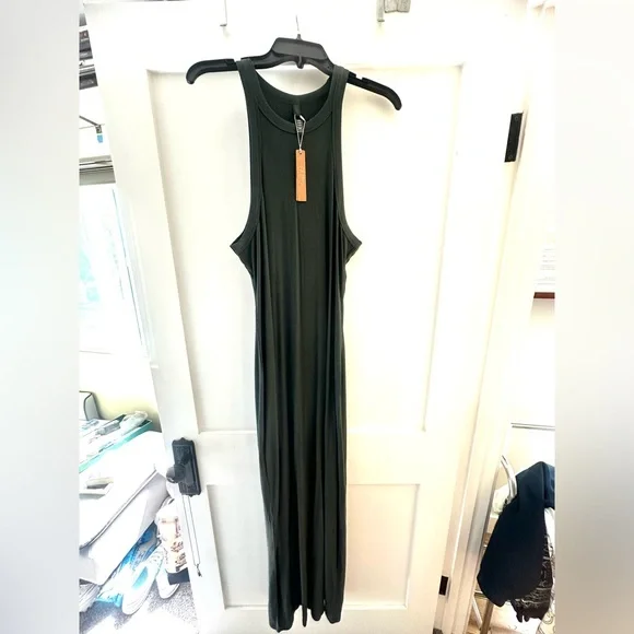 SKIMS NWT SOFT LOUNGE HIGH NECK TANK DRESS - DEEP SEA - Picture 7 of 8